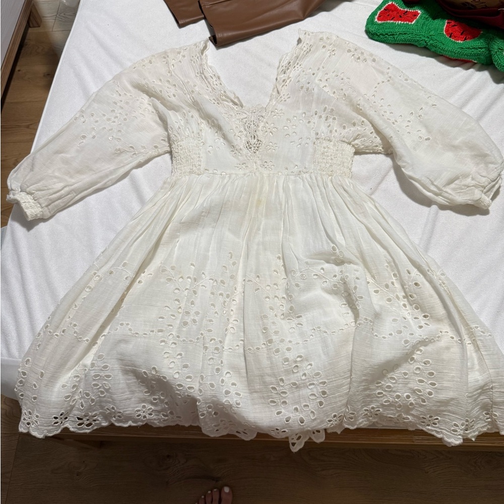 Charming White Eyelet Dress